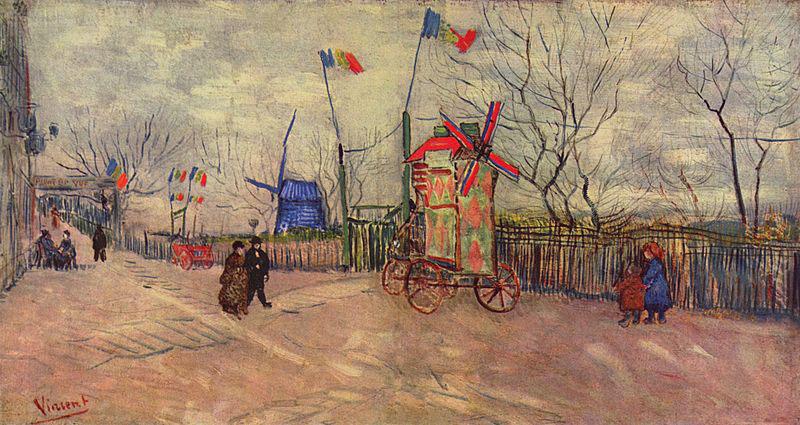 Vincent Van Gogh Strabenszene auf dem Montmartre oil painting image
